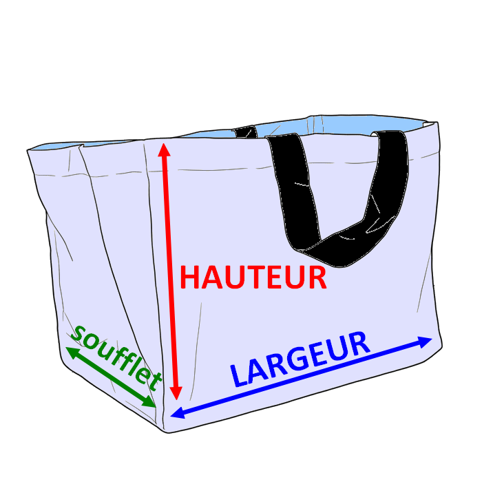 Dimensions du sac cabas
