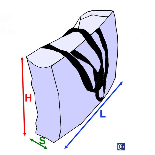 Dimensions du sac en tissu avec anses